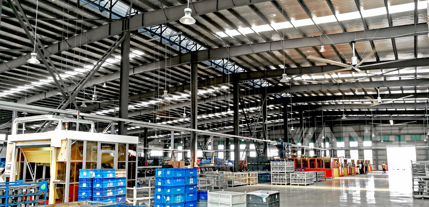 汽配廠半開放車間工業(yè)大風(fēng)扇降溫